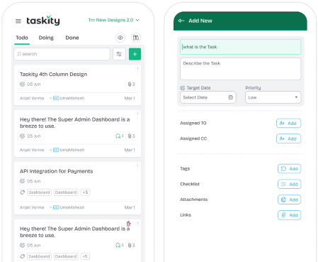 Add and manage tasks on the go