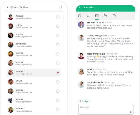 Real-time team updates and sync